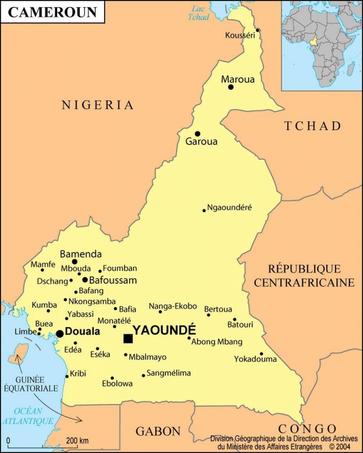 Harta douala Camerun