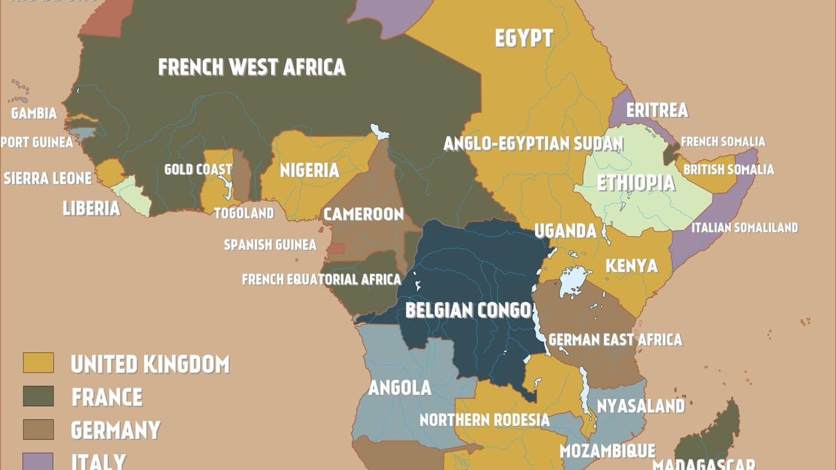 Harta britanic Camerun