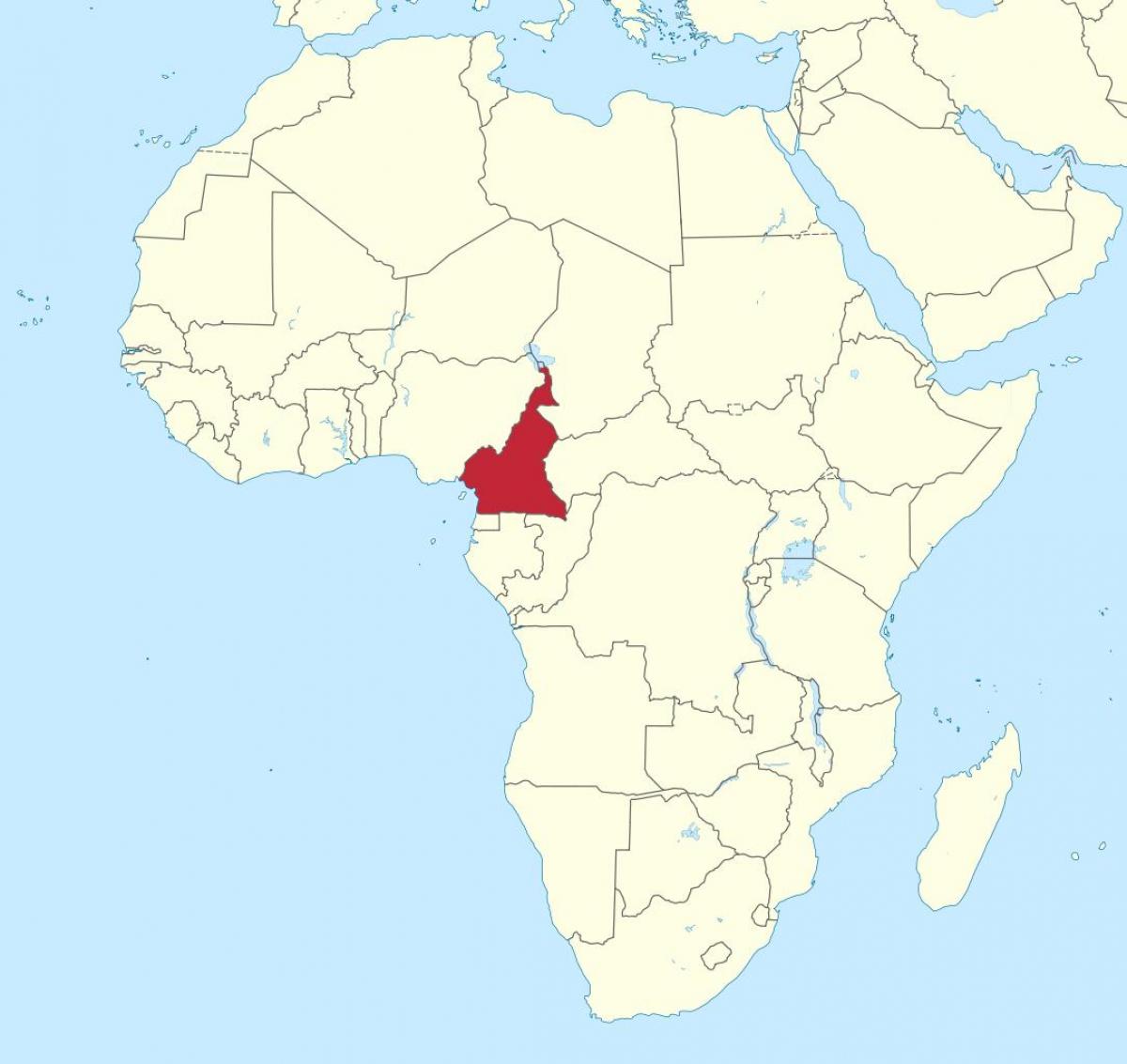 Harta Camerun, africa de vest