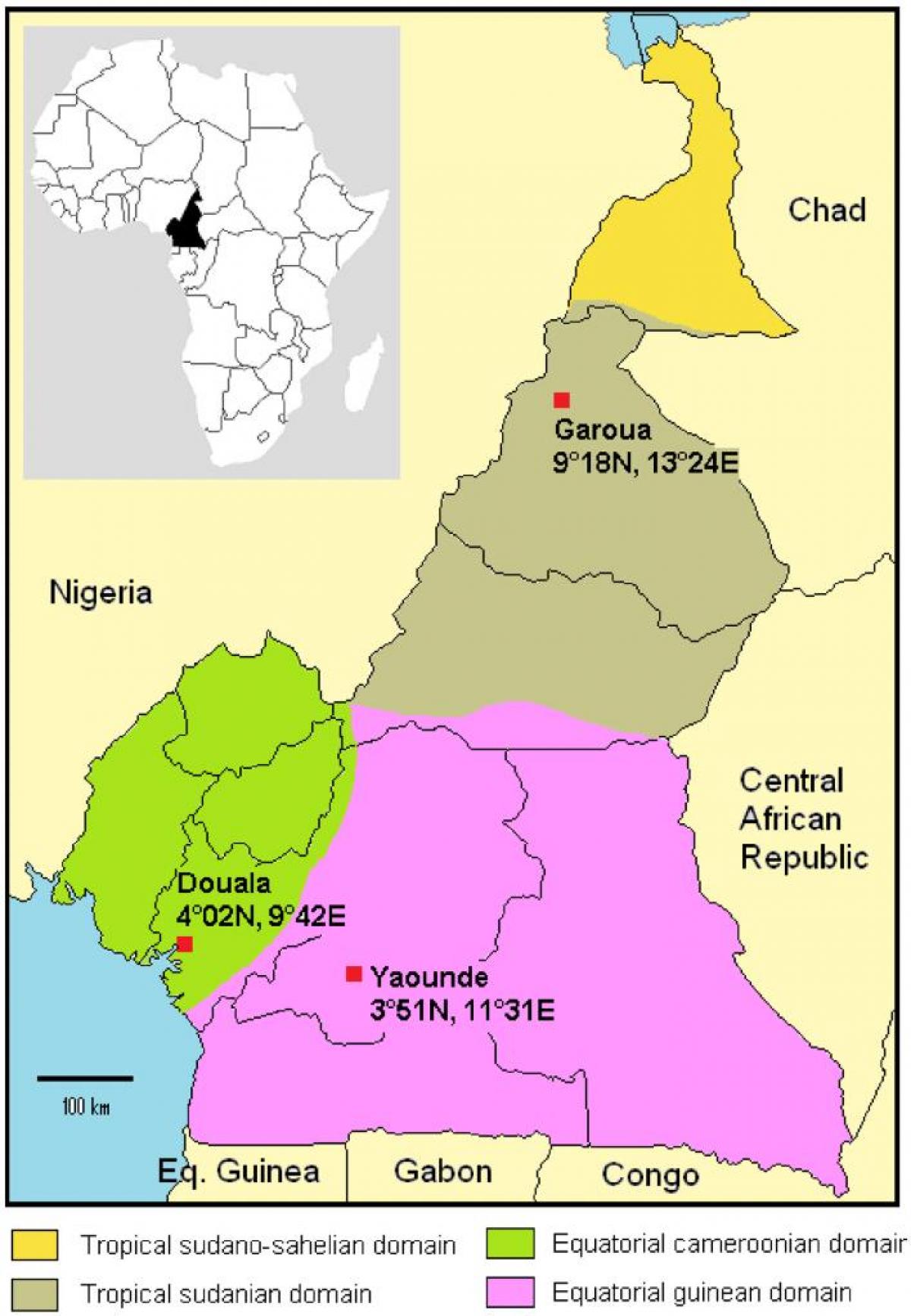 Harta Camerun climatice
