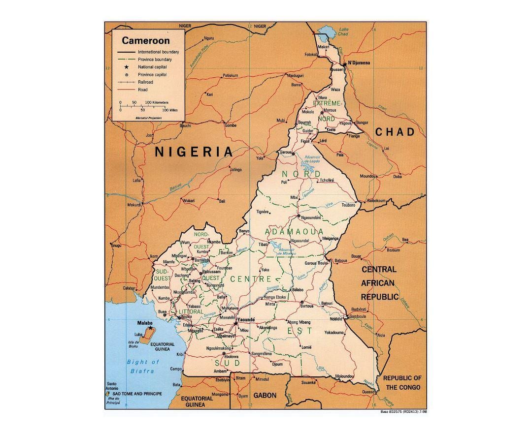 Harta de sud, Camerun