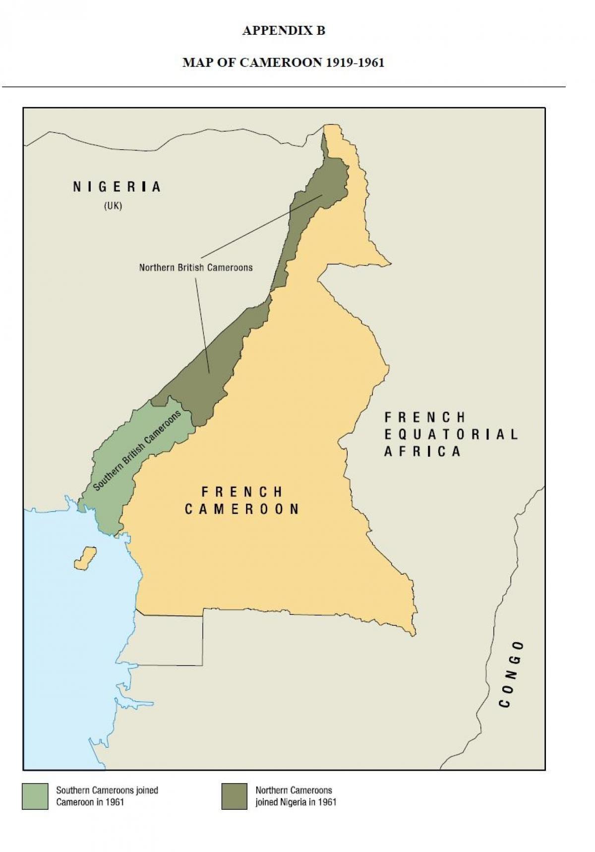 Harta uno stat din Camerun