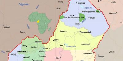 Camerun harta cu orase