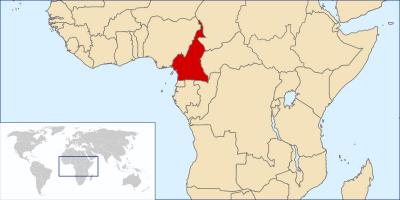 Camerun localizare pe harta lumii