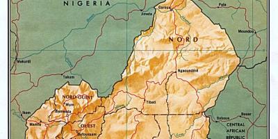 Camerun Hartă Hărți Camerun Mijloc Africa Africa