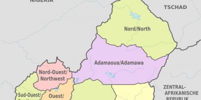 Harta administrativă Camerun
